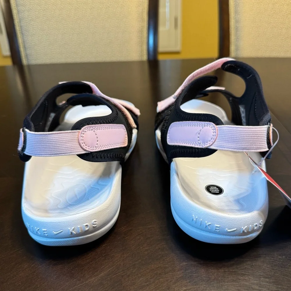 New Nike Sunray Sandals Pink Black Size 6Y / 7.5 W - Picture 8 of 12
